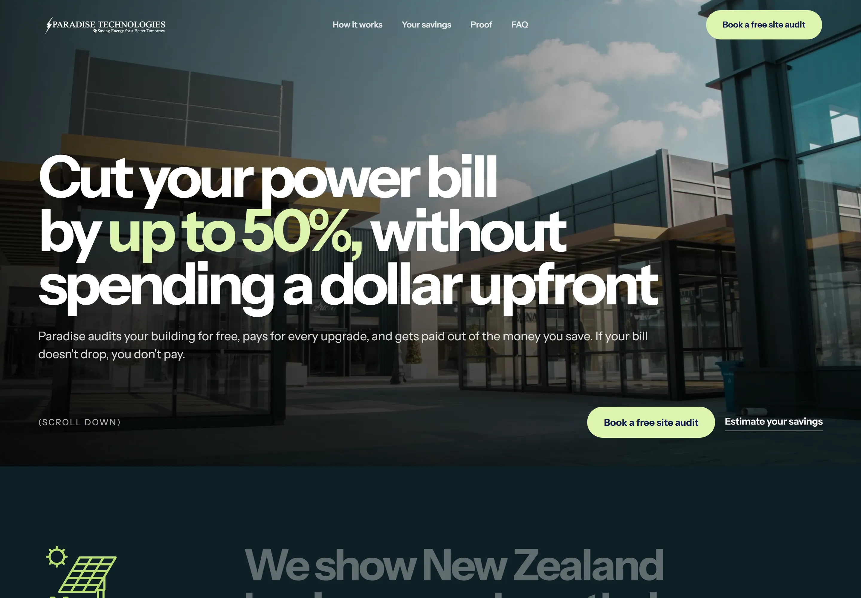 Paradise Energy Solutions website